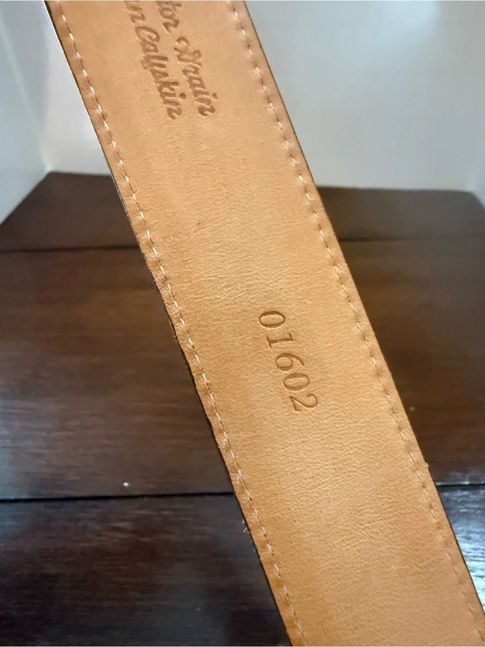 Martin Dingman Black Alligator Grain Leather Mens Belt 36 Brass Buckle 01602